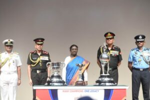 ডুরান্ড কাপ টুর্নামেন্টের ট্রফি উন্মোচন রাষ্ট্রপতির